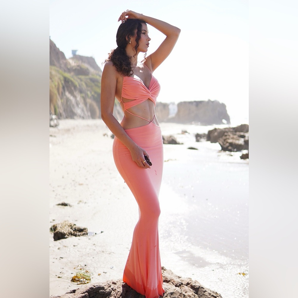 Fashion Nova Coral Maxi Dress